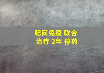 靶向免疫 联合治疗 2年 停药